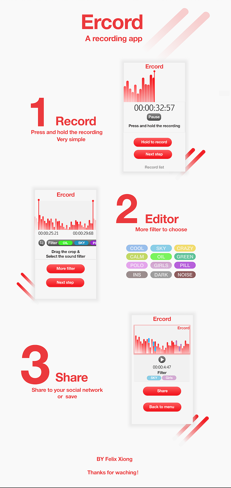 Recording App UI Design（图ZNzEyMDc2MjA=） - APP界面 - 站酷设计师故事熊原创素材 - 站酷ZCOOL