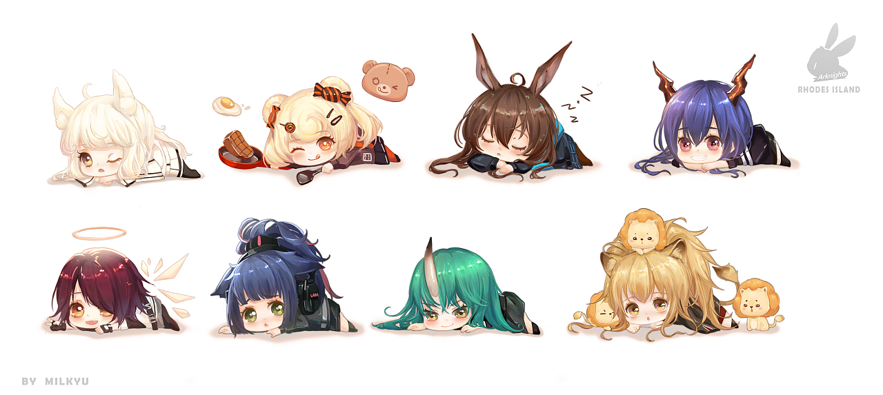 趴趴 明日方舟（图ZMTY3MDA1MzQ0） - 创作习作 - 站酷设计师小白酱milkyu原创素材 - 站酷ZCOOL
