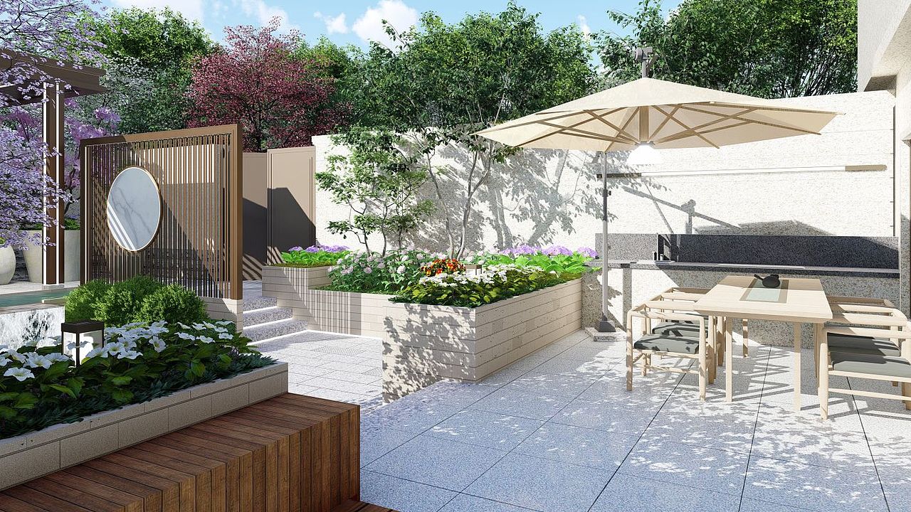 精致新中式/城市别墅/景观庭院设计