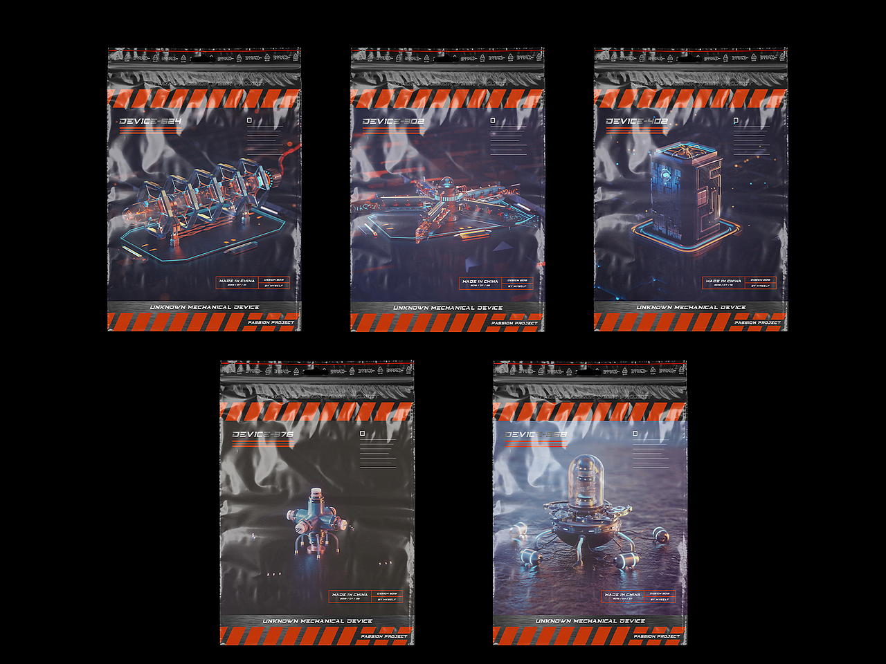 C4D-Cyber device 能量装置设计