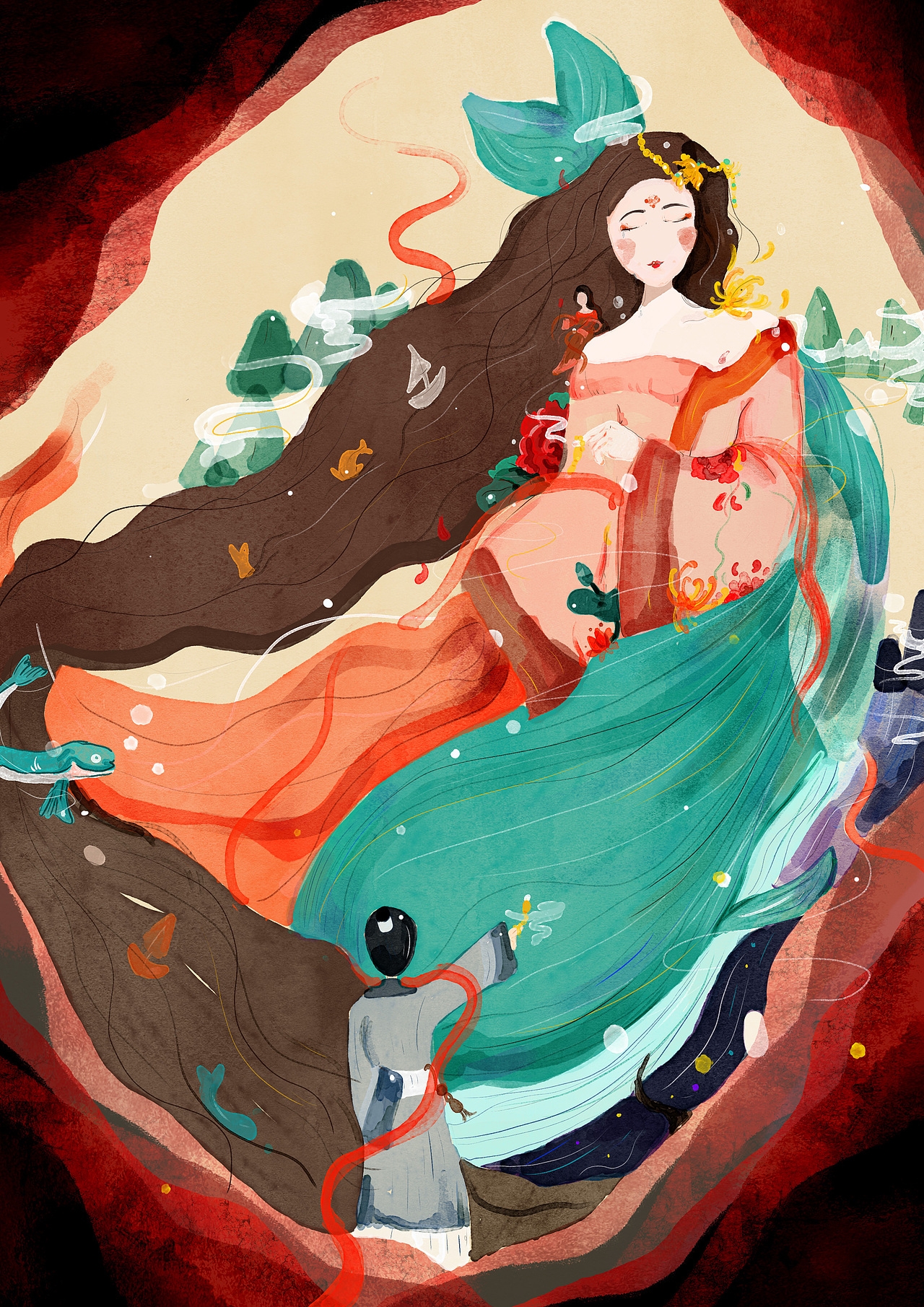 洛神赋|插画|绘本|星球悲_原创作品-站酷zcool