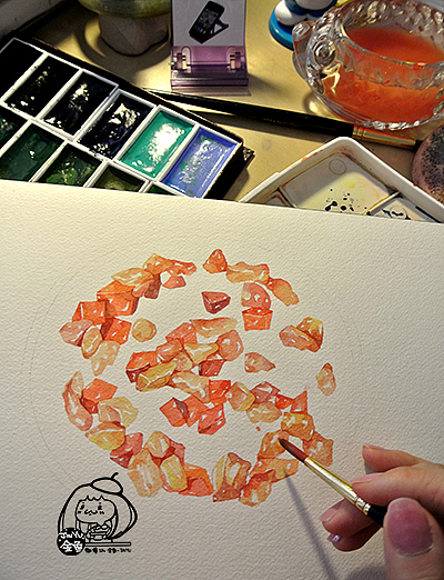 金鱼手绘美食——宫保鸡丁