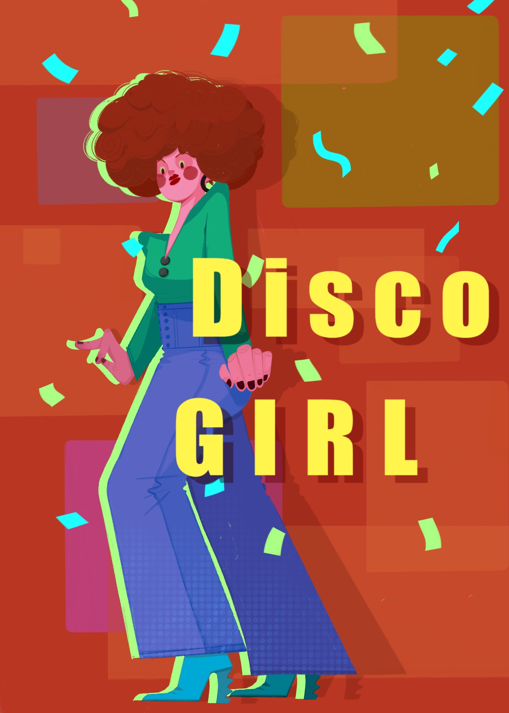 disco|插画|插画习作|脸脸插画 - 原创作品 - 站酷 (zcool)