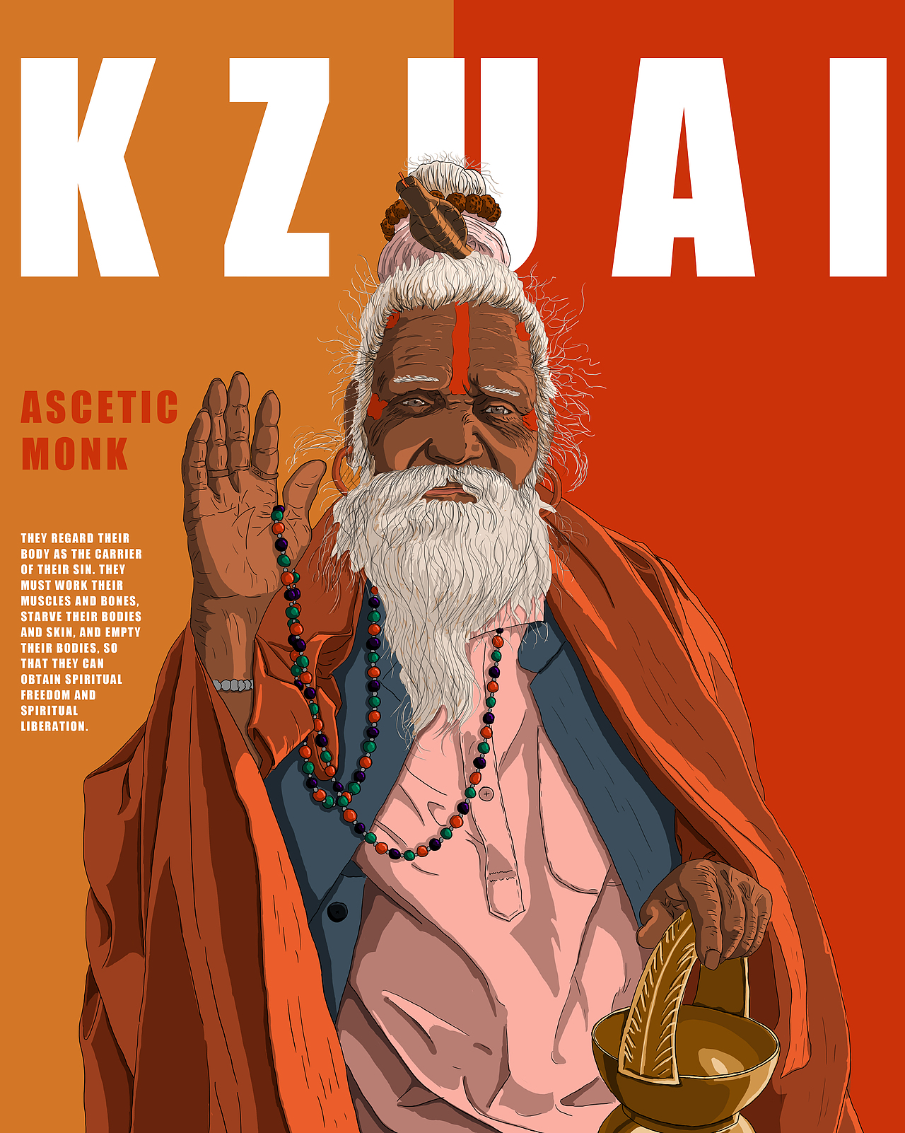 練習(xí)-苦行僧（圖ZMjM2NzYzMTI4） - 創(chuàng)作習(xí)作 - 站酷設(shè)計(jì)師大清魚工作室原創(chuàng)素材 - 站酷ZCOOL