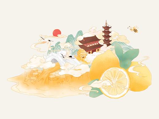 蜂蜜水果插画系列
