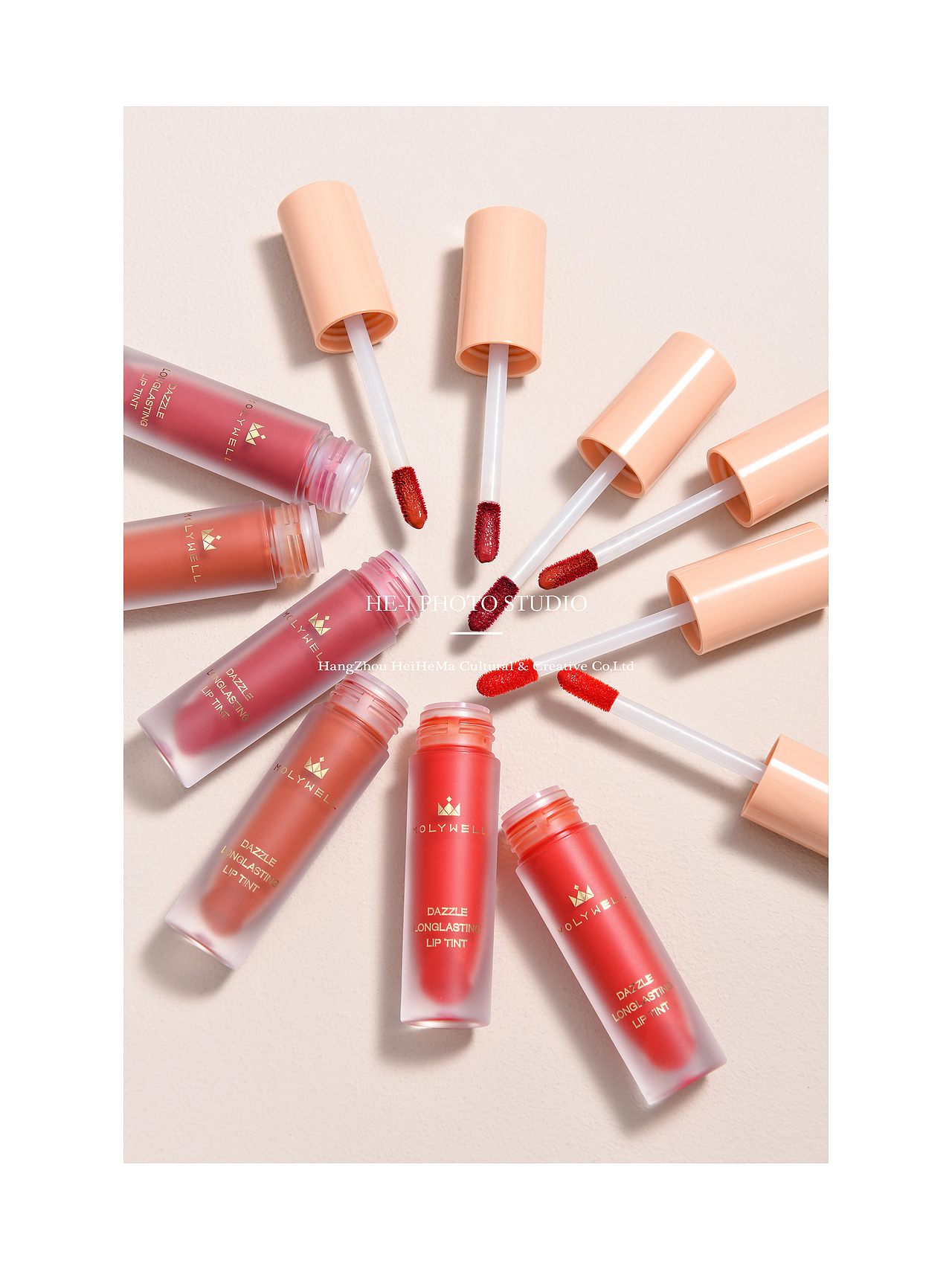 杭州产品摄影「美妆彩妆 口红 molywell」黑和马