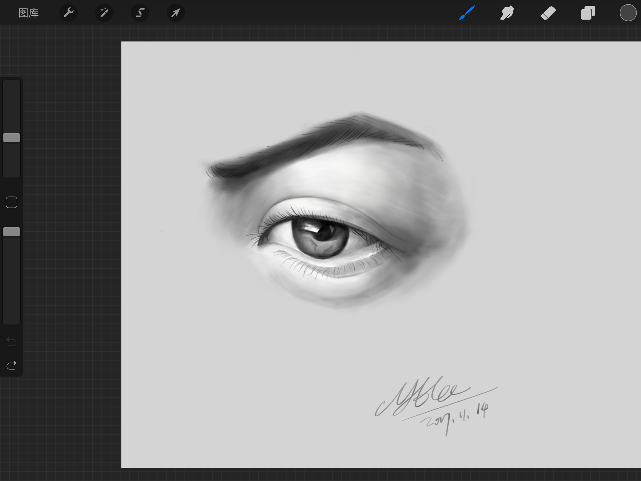 眼睛写生原画练习