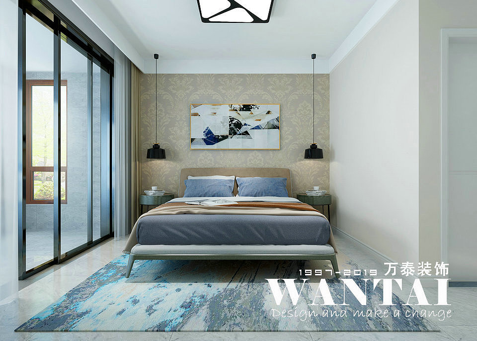 泰安卧龙大观装修 | 142平现代黑白灰风格装修效果图