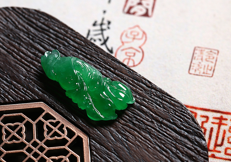 聚翠光廊—翡翠摄影—阳绿金鱼