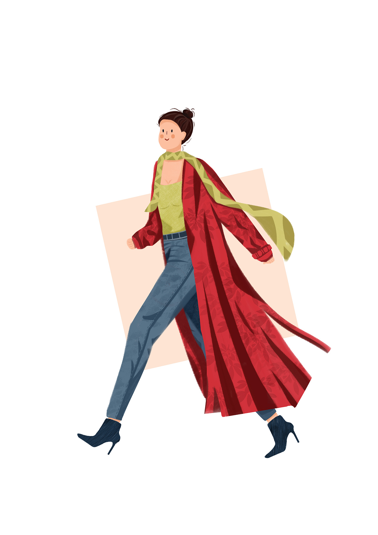 扁平风人物插画