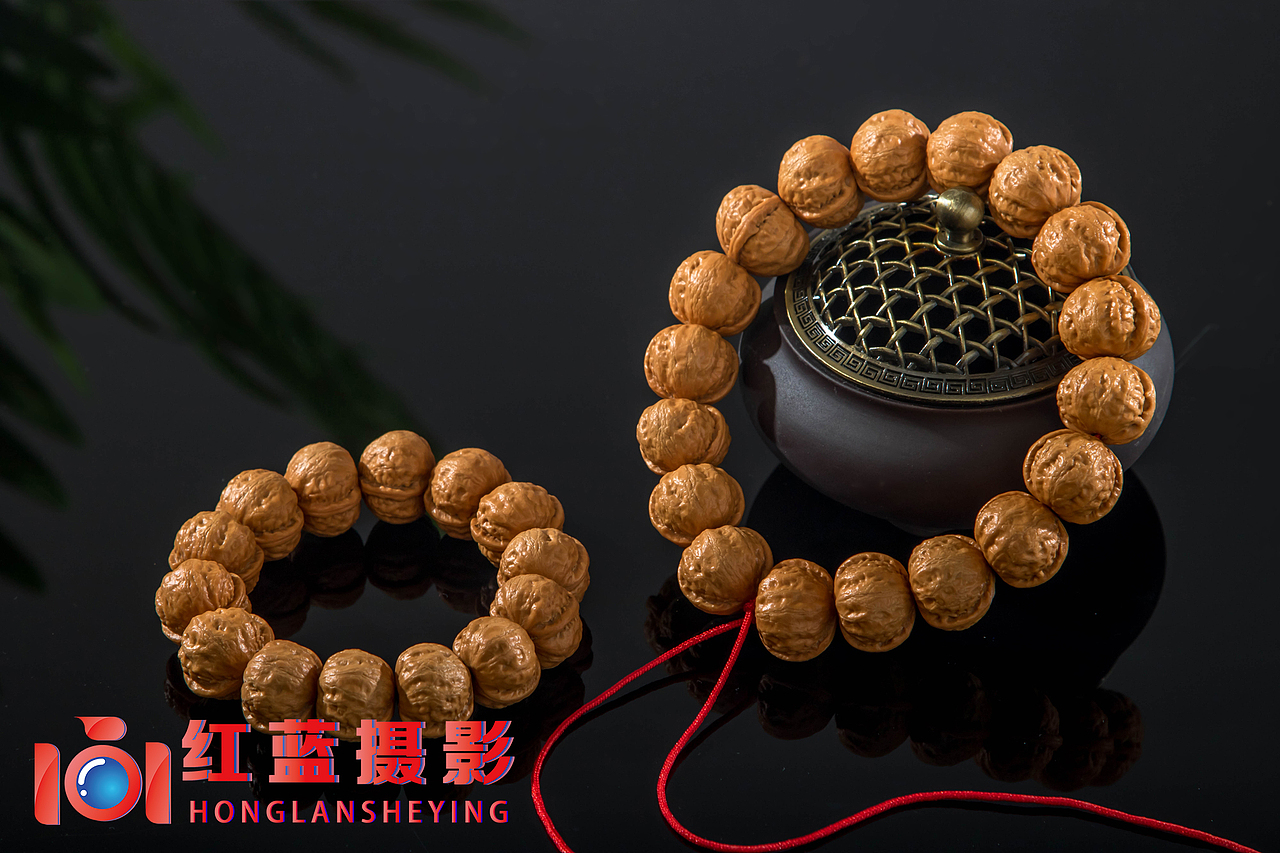 野生核桃手串拍摄