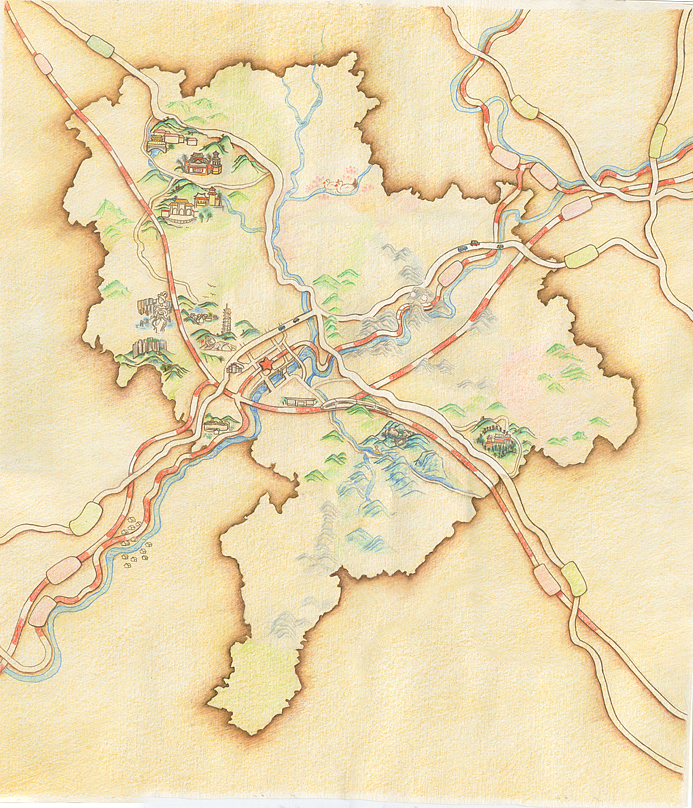 那些年我画过的小地图（图ZMjQyMTEzNjA=） - 商业插画 - 站酷设计师梁妍工作室原创素材 - 站酷ZCOOL