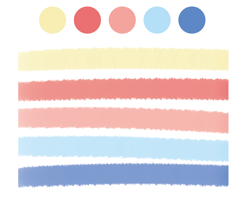 马卡龙色配色方案——(活泼明朗)