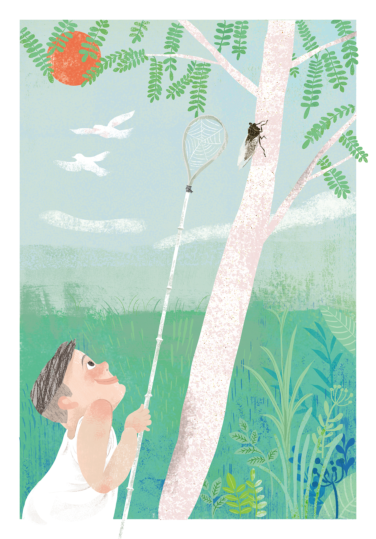 生活的散文 插画