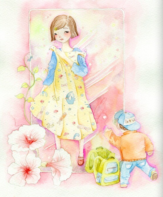 辫子姐姐|插画|儿童插画|木棉绘画 - 原创作品 - 站酷 (zcool)