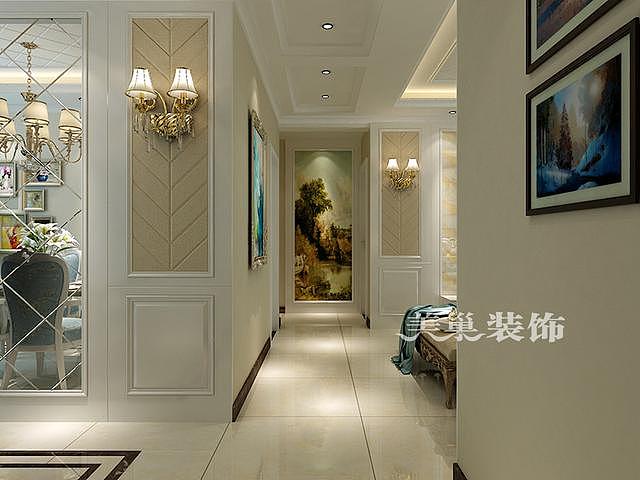 金水世纪城140平三室装修简欧风格装修样板间设计