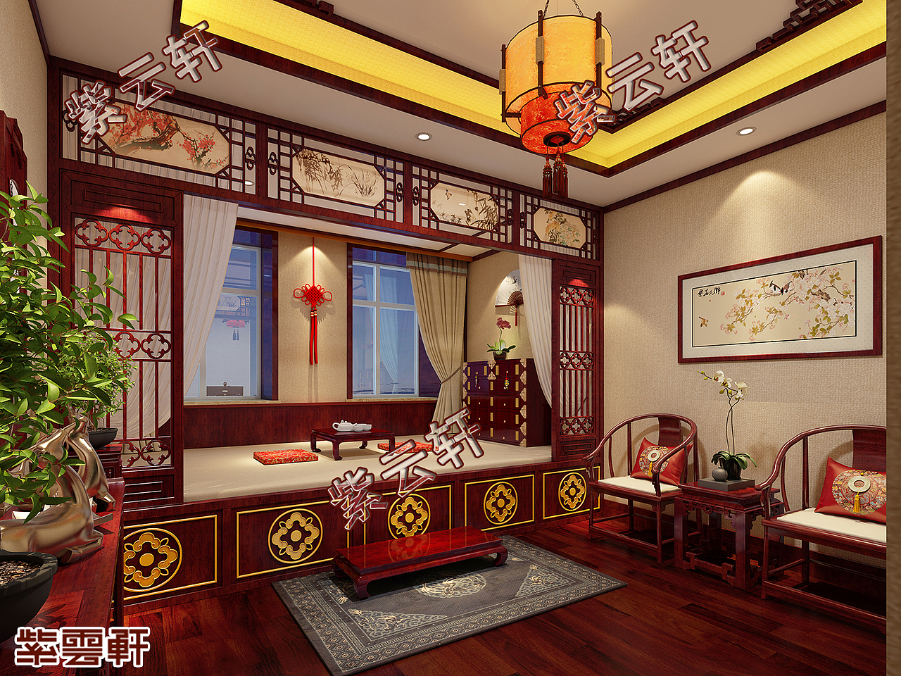 简约中式复式设计装修 大空间小宫殿的享受（图ZMjc2OTg5NzAw） - 家装设计 - 站酷设计师紫云轩中式原创素材 - 站酷ZCOOL