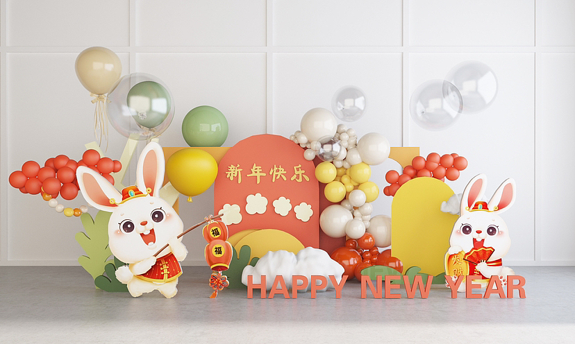 美陈 兔年美陈 新年大吉（图ZMzIwMDMyODEy） - 展陈设计 - 站酷设计师章宇1991原创素材 - 站酷ZCOOL