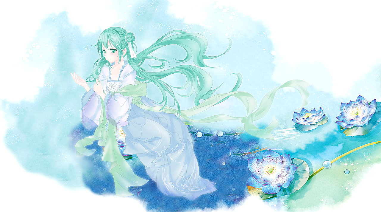 插画设计-Q版+古风初音