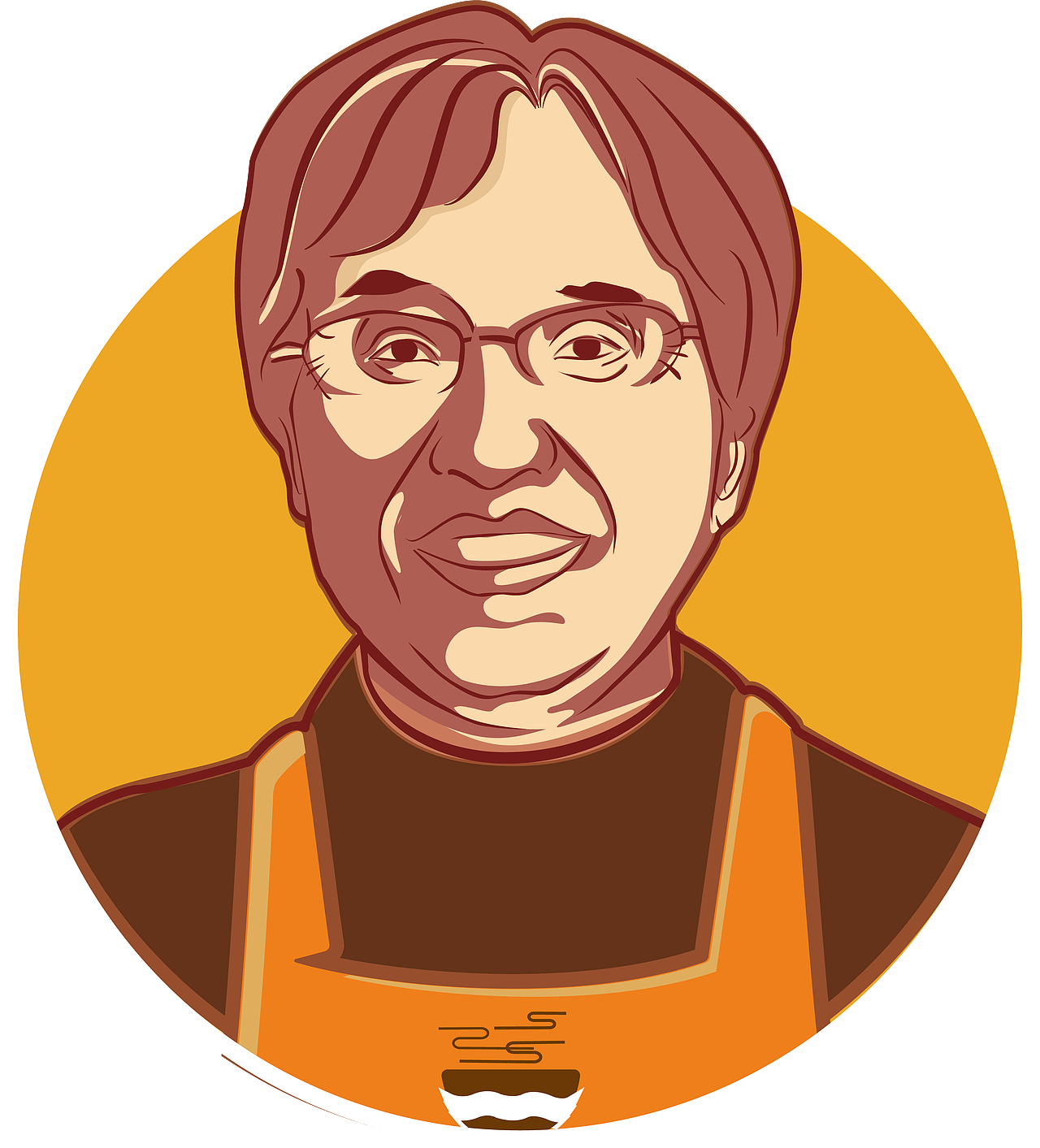 唐嬢鸭肉米线人像logo