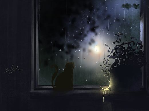 下雨了（个人主页-ZNjg4ODUzNTY=） - 商业插画 - 站酷设计师Gyt顾顾原创素材 - 站酷ZCOOL