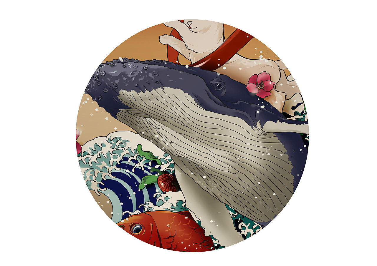 插画路上一小步 猫吒闹海（图ZODUzMjQyMTY=） - 艺术插画 - 站酷设计师浪味仙柳三原创素材 - 站酷ZCOOL