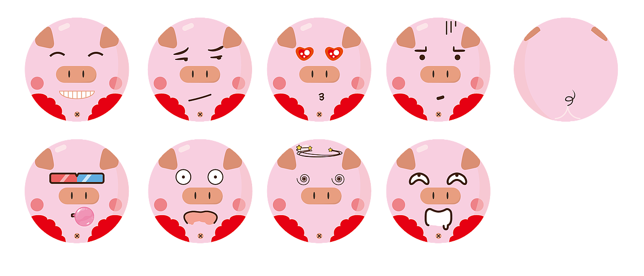 豬豬IP形象及IP形象變裝（圖ZMTM1NjQ3Mzg0） - IP形象 - 站酷設(shè)計(jì)師阿檸不檬原創(chuàng)素材 - 站酷ZCOOL