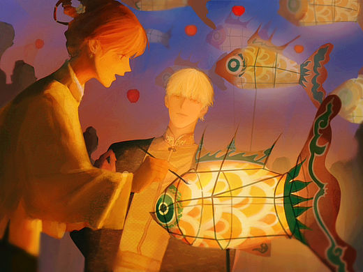 游鱼灯节（个人主页-ZNjQ0OTgyNzI=） - 创作习作 - 站酷设计师pestcherry原创素材 - 站酷ZCOOL