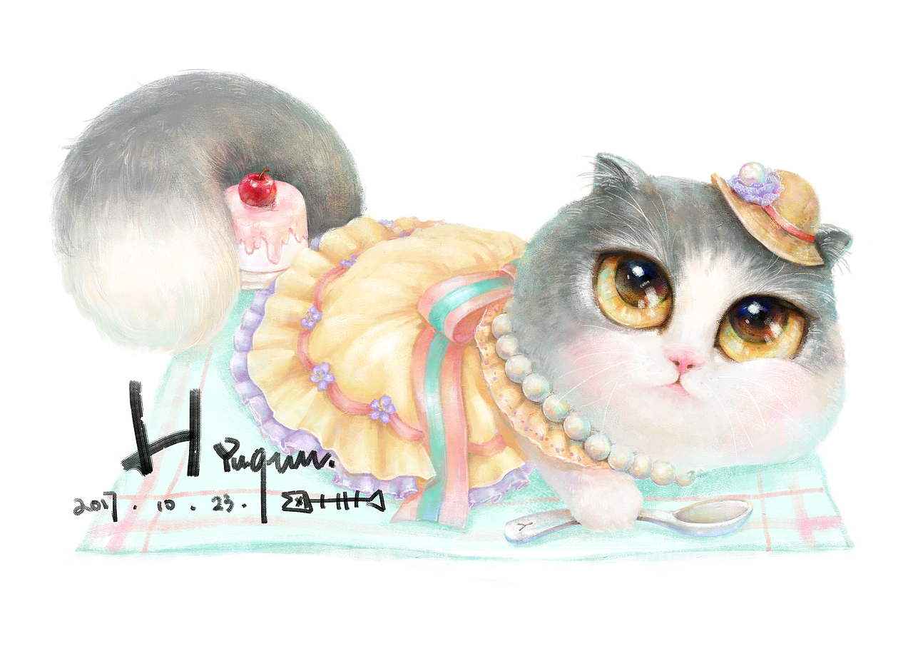 cat（图ZOTQ5NTI1MTI=） - 儿童插画 - 站酷设计师俞群原创素材 - 站酷ZCOOL