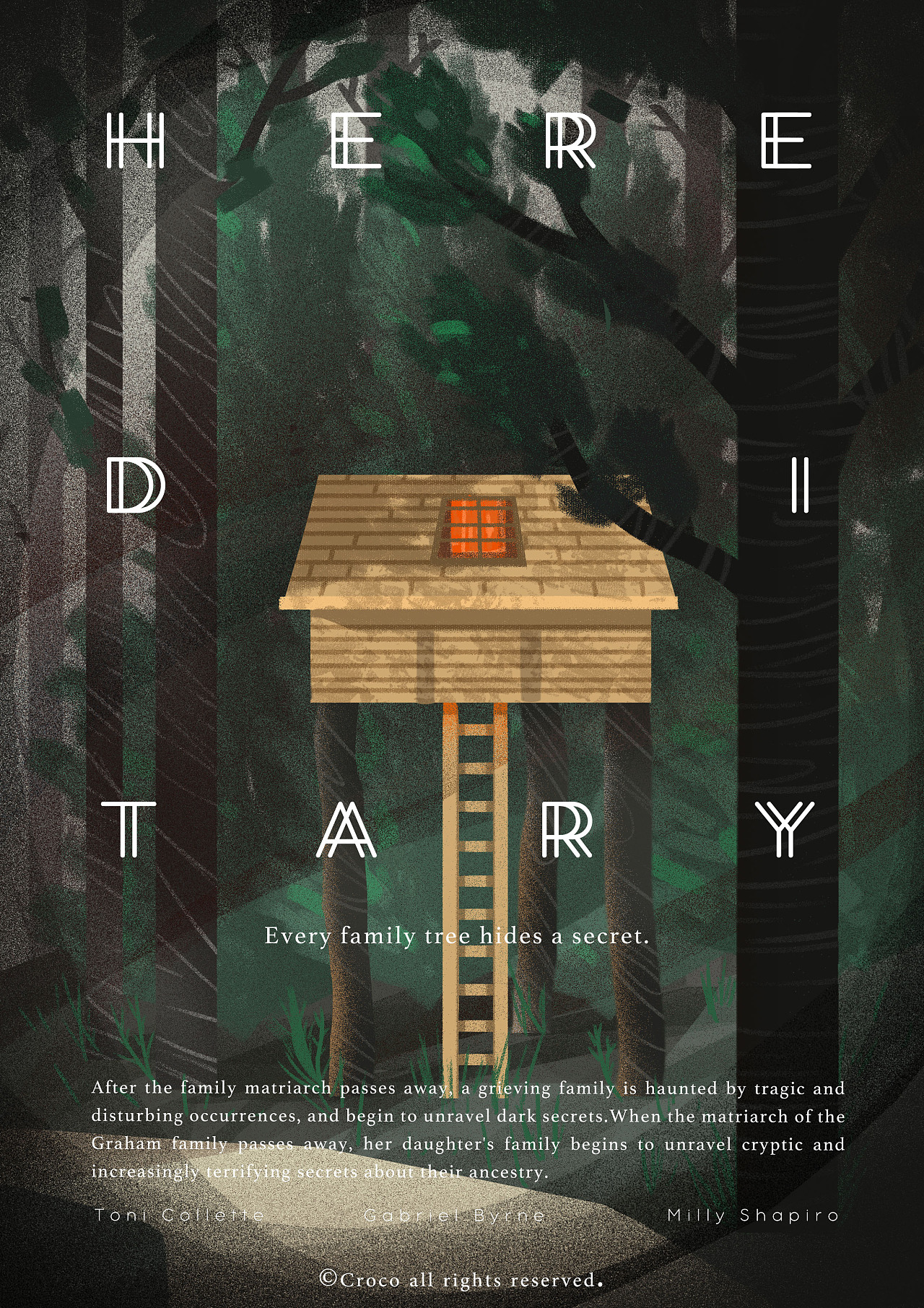 遗传厄运电影插画海报