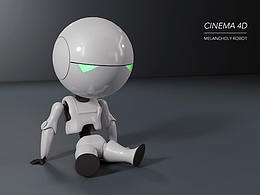 C4D 忧郁的机器人