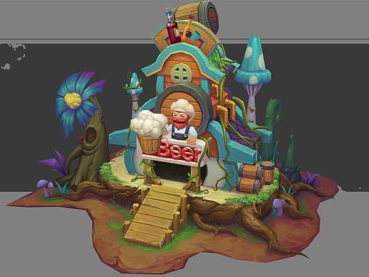 【pugui游戏】12期精品班手绘场景作品（个人主页-ZMzg4NjQ1MjQ=） - 场景 - 站酷设计师pugui游戏原创素材 - 站酷ZCOOL