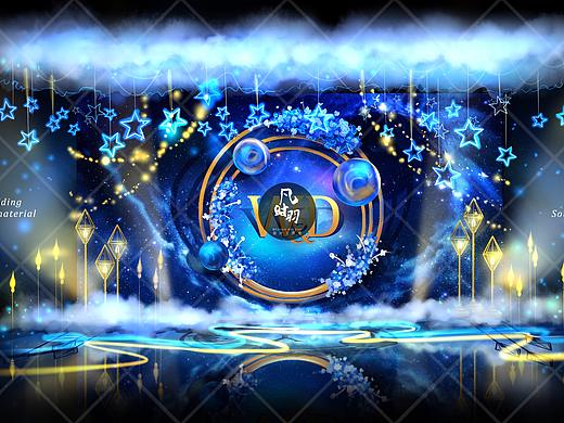 婚礼手绘 — 电脑「星空 合影区」