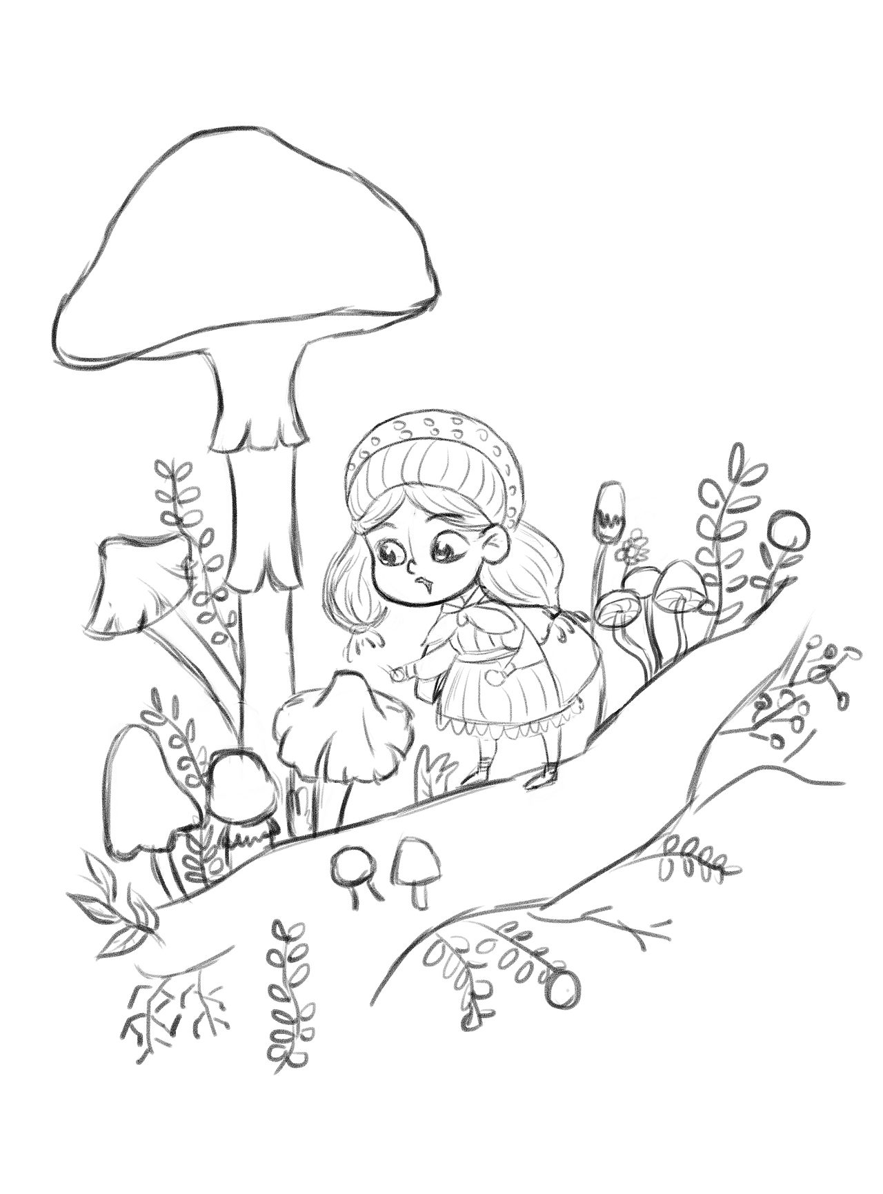 原創(chuàng)插畫小場景-采??的小姑娘（圖ZMjU4NzcyMTI4） - 兒童插畫 - 站酷設計師FairyNuyoah原創(chuàng)素材 - 站酷ZCOOL