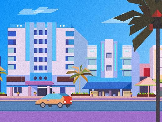 夏日街道（个人主页-ZMjk3NDY3NDA=） - 创作习作 - 站酷设计师兮兮璃原创素材 - 站酷ZCOOL