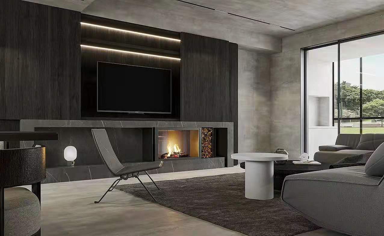 现代风格中"璨坤"壁炉极简的搭配与运用