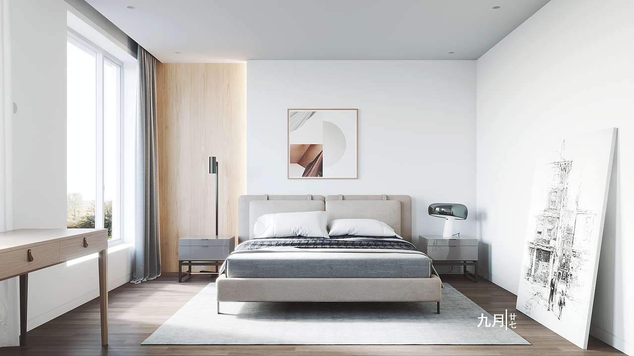 现代卧室临摹（图ZMTE5Mzg0MTA4） - 家装设计 - 站酷设计师九月廿七原创素材 - 站酷ZCOOL
