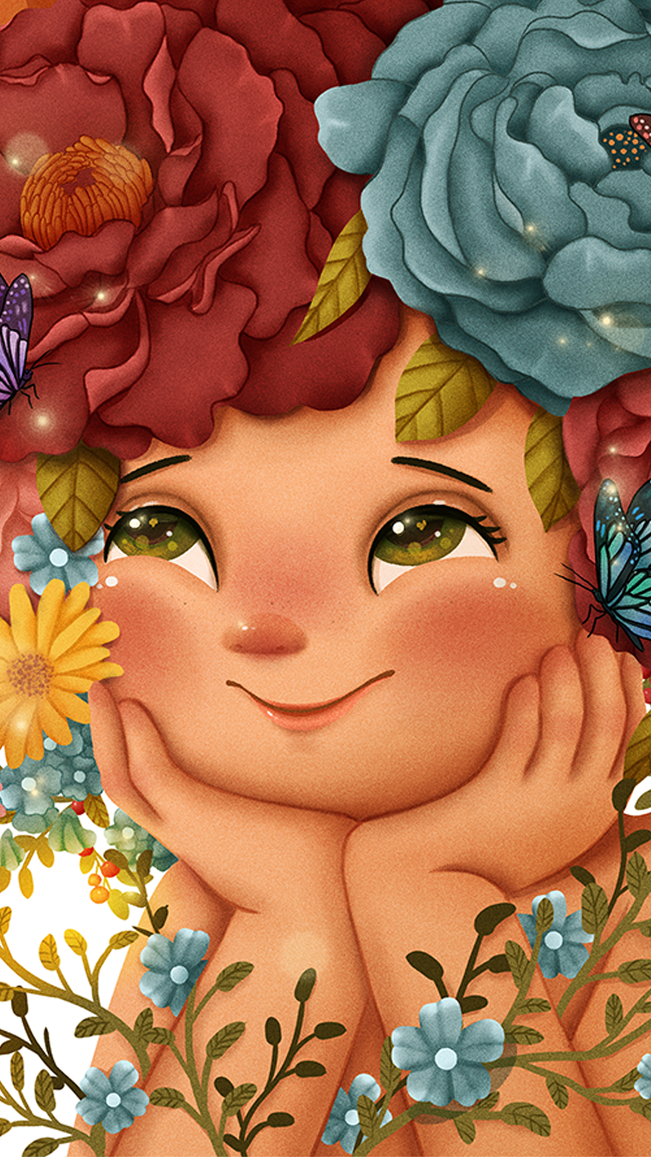 乐划锁屏 | 你若盛开，蝴蝶自来（图ZMjY2NDkyNzY0） - 商业插画 - 站酷设计师方柠Suvi原创素材 - 站酷ZCOOL