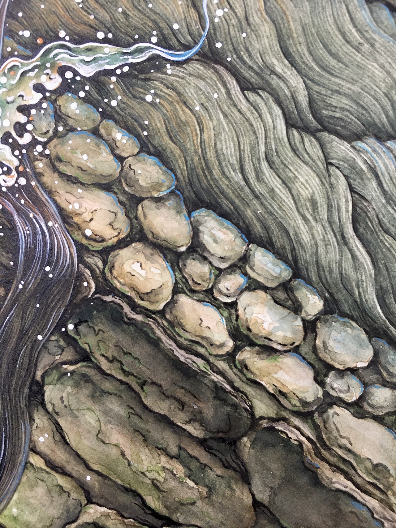 原创国风水彩插画～奈何桥