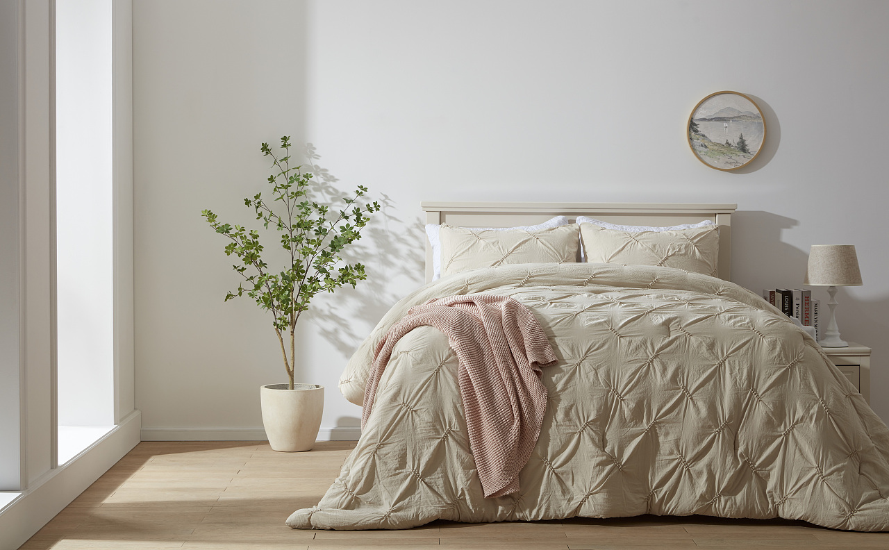 牛筋绣被子床上用品杭州亚马逊家纺摄影