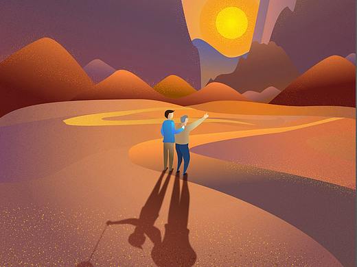 矢量插画习作-节气重阳节