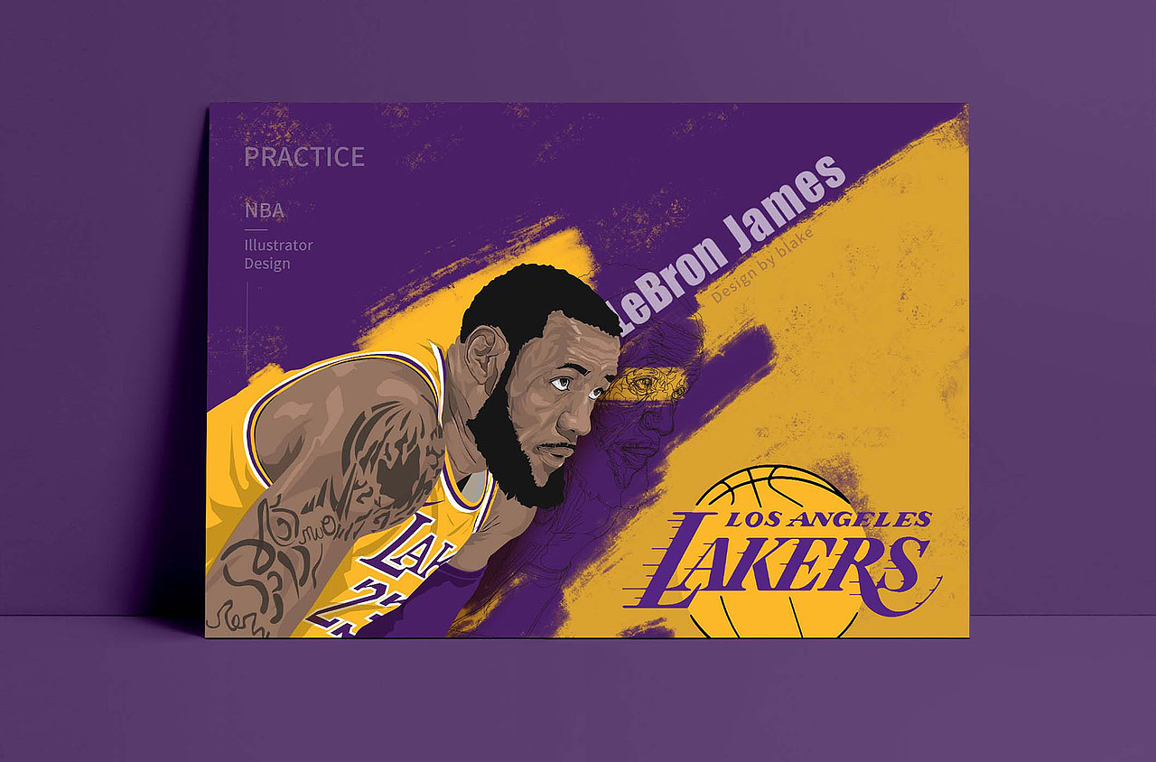 nba插画lebronjames詹姆斯