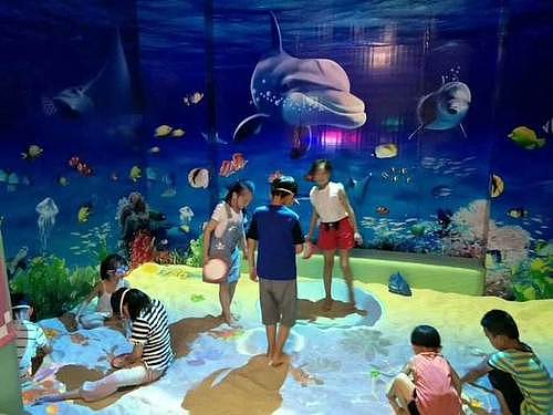 文旅景区夜游全息互动沙滩