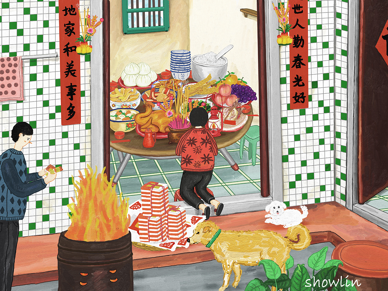 潮汕民俗|清明过纸,拜祖公._showlin-站酷zcool