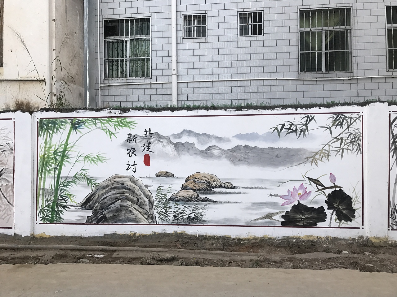 涂鸦手绘墙绘餐饮插画软装餐厅手绘文化墙壁画室外喷绘|纯艺术|绘画