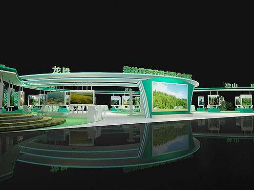 地方展会展厅3d效果图设计 大型展位展台设计案例分享