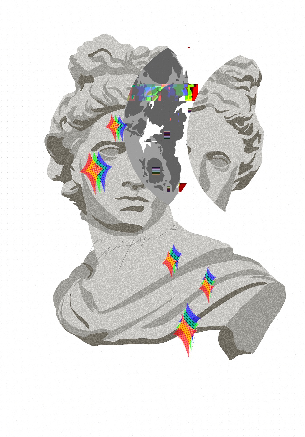 重组石像|插画|艺术插画|miaowahuaguanxin - 原创作品 - 站酷 (zcool