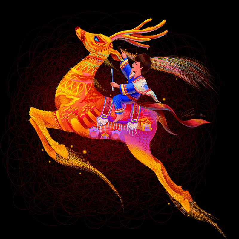 潇湘印象（图ZMTM1MjMzMTQ0） - 艺术插画 - 站酷设计师feii原创素材 - 站酷ZCOOL