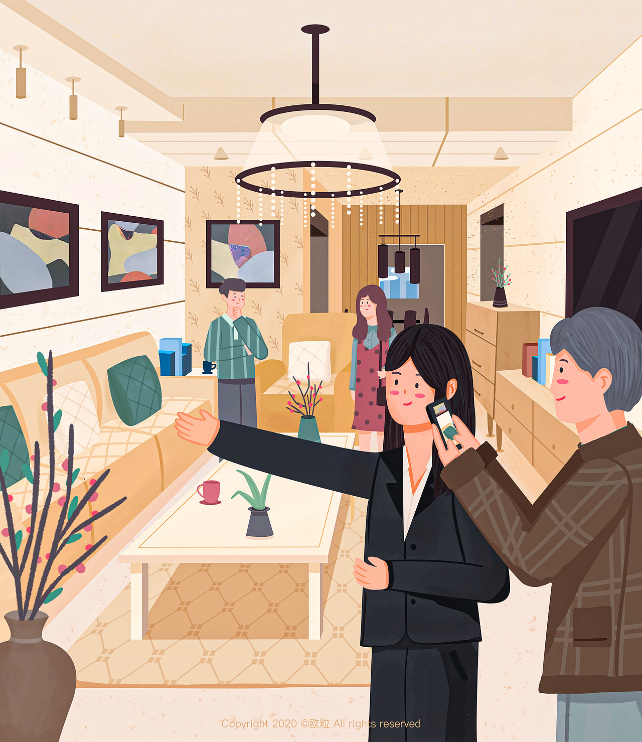 2021建发地产日历（图ZMjM0ODYyNTY0） - 商业插画 - 站酷设计师欧粒原创素材 - 站酷ZCOOL