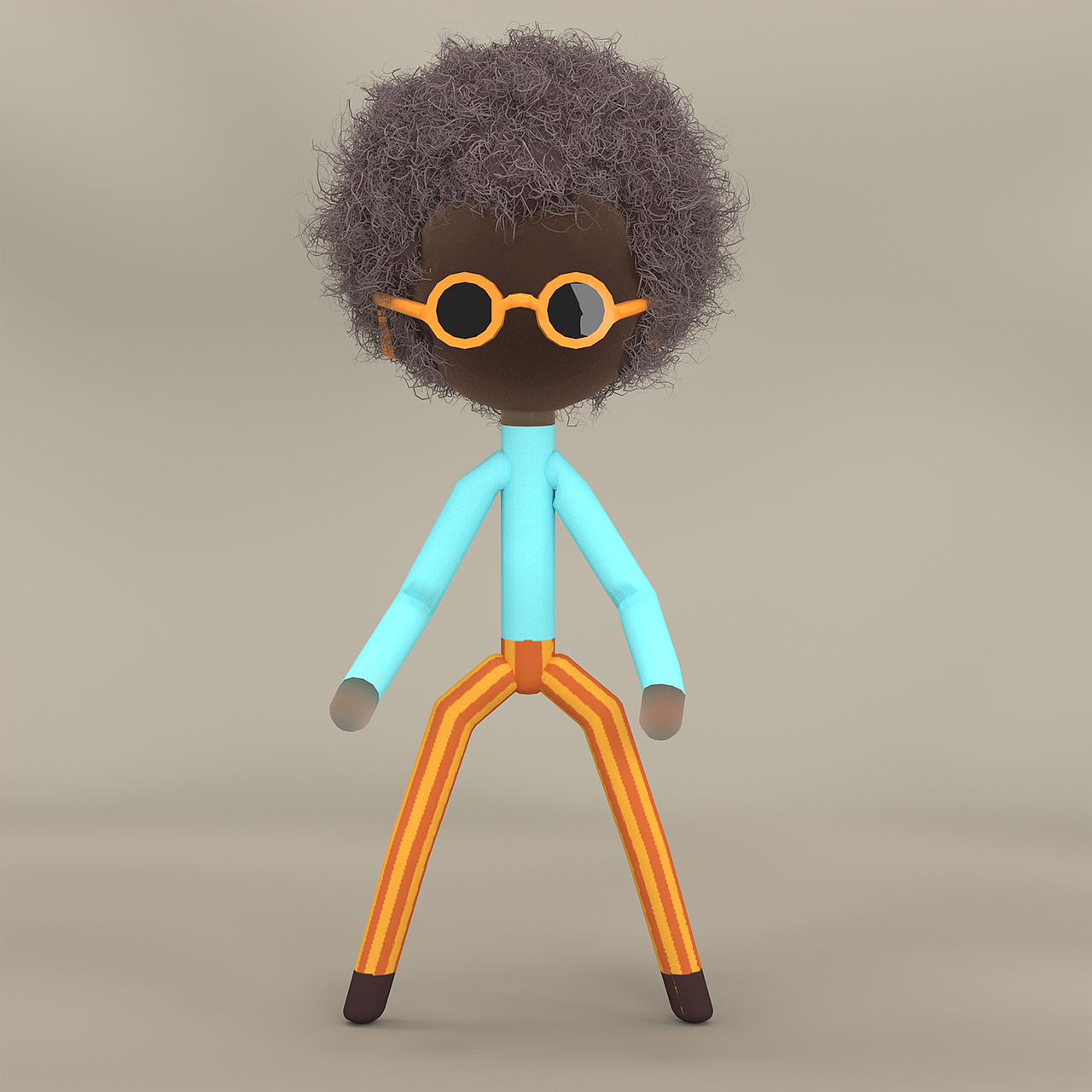 Cinema 4D 卡通火柴人角色建模渲染（图ZMjE1MTMwODYw） - 人物/生物 - 站酷设计师文道洛月月原创素材 - 站酷ZCOOL